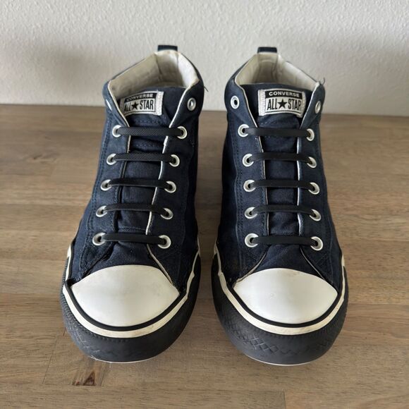 Converse All Star Chuck Taylor High Top Dark Blue Rubber Laces 166337F Mens 12 - Picture 4 of 12